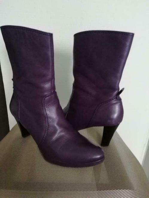Mauve Laarzen hoge hak dames volledig leder VOLTAN M40, Kleding | Dames, Schoenen, Zo goed als nieuw, Overige kleuren, Ophalen of Verzenden