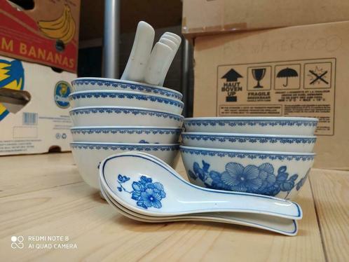 Lot de bols chinois, Huis en Inrichting, Keuken | Servies, Zo goed als nieuw, Kom(men), Porselein, Ophalen