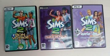 Les Sims 2: 3 jeux des Sims2, 1 joueur, Enlèvement ou Envoi, Comme neuf, Un ordinateur