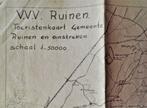 Toeristenkaart gemeente Ruinen - [1930] - V.V.V. Ruinen, Livres, Atlas & Cartes géographiques, Carte géographique, Pays-Bas, Utilisé