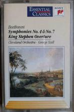 Cassette BEETHOVEN Symphonies no. 4 et 7, Comme neuf, Enlèvement ou Envoi, Orchestre ou Ballet, Classicisme