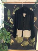 Doorkijk blouse zwart wit see through, Taille 42/44 (L), Enlèvement ou Envoi, Blanc