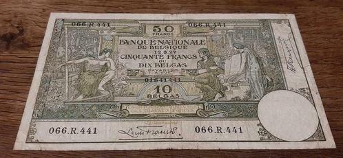 50 Francs 1927 Montald / Heel zeldzaam !, Postzegels en Munten, Bankbiljetten | België, Los biljet, Ophalen of Verzenden