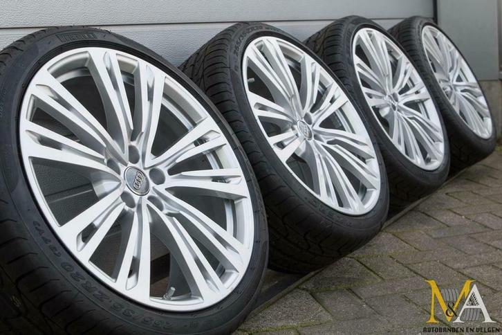 20 inch originele Audi A6 4G velgen + Pirelli zomerbanden, Auto-onderdelen, Banden en Velgen, Banden en Velgen, Zomerbanden, 20 inch
