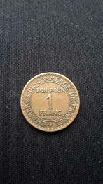 1923 jeton "Bon pour 1 franc" Chambres de commerce, Ophalen of Verzenden, Frankrijk