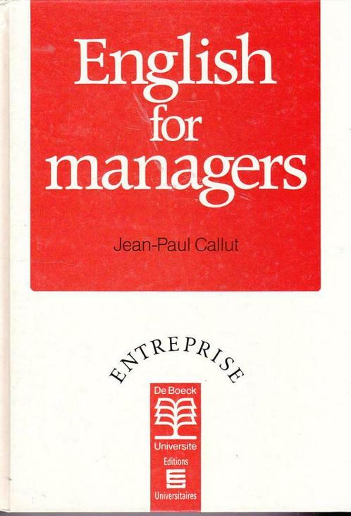 English for managers., Livres, Livres scolaires, Neuf, Anglais, Autres niveaux, Enlèvement ou Envoi