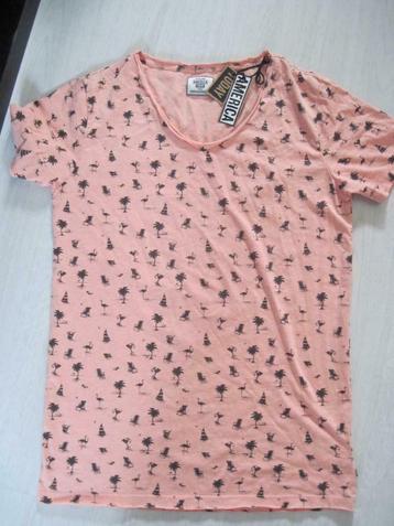 Nieuwe zalmrose t-shirt met tropisch patroon America Today, Kleding | Dames, Maat 38/40 (M), Nieuw, Ophalen of Verzenden, Roze