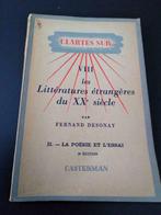 Littératures étrangères du XXème siècle, Fernand Desonay, Utilisé, Enlèvement ou Envoi