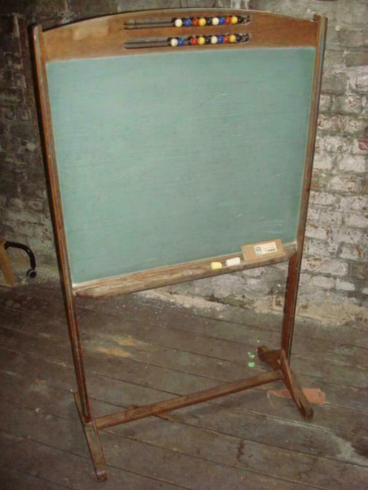 Ancien tableau noir "TORCK", double face, Antiek en Kunst, Antiek | Speelgoed, Ophalen