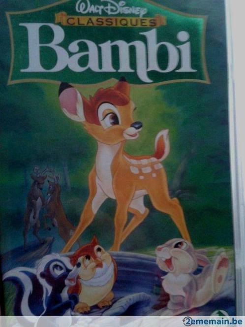 cassette vhs walt disney "bambi", CD & DVD, DVD | Autres DVD, Enlèvement ou Envoi