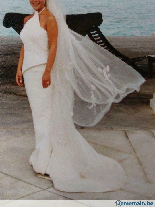Robe de mariée, Taille 36, couleur ivoire,  "Le Chapeau", Kleding | Dames, Trouwkleding en Trouwaccessoires, Gedragen, Overige kleuren