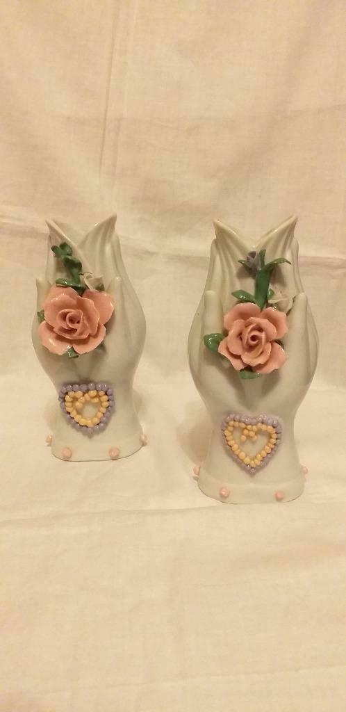 Witte en roze vazen, Antiek en Kunst, Antiek | Vazen, Ophalen of Verzenden