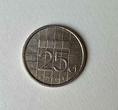 Muntstuk 25 cent Nederlandse gulden 1996, Postzegels en Munten, Munten | Nederland, Losse munt, 25 cent, Koningin Beatrix, Ophalen of Verzenden