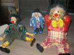 Drie oude clownspoppen (1 marionet), Ophalen of Verzenden, Gebruikt