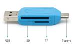 Lecteur De Cartes SD & microSD USB  & micro USB Type C (OTG), Autres types, Enlèvement ou Envoi, Neuf