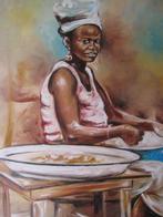 Schilderij  ( Afrikaanse huisvrouw )