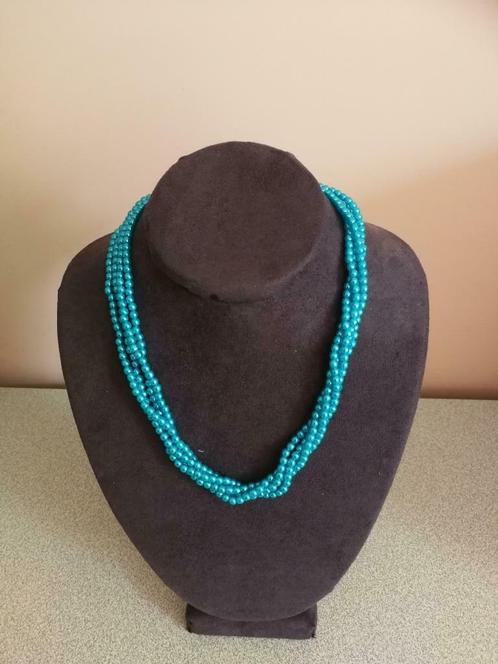 Collier en perles turquoises, Bijoux, Sacs & Beauté, Colliers, Neuf, Autres matériaux, Autres couleurs, Enlèvement