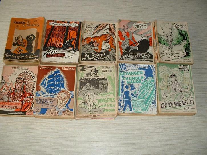 vlaamse filmkens jaren 1946 tot 1953, averbode, Antiek en Kunst, Antiek | Boeken en Manuscripten, Ophalen of Verzenden