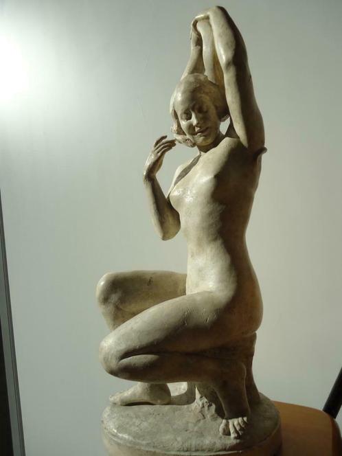 Pierre M. FREDERIC-TOURTE vrouwel. naakt & slang Art Nouveau, Antiek en Kunst, Kunst | Beelden en Houtsnijwerken, Ophalen