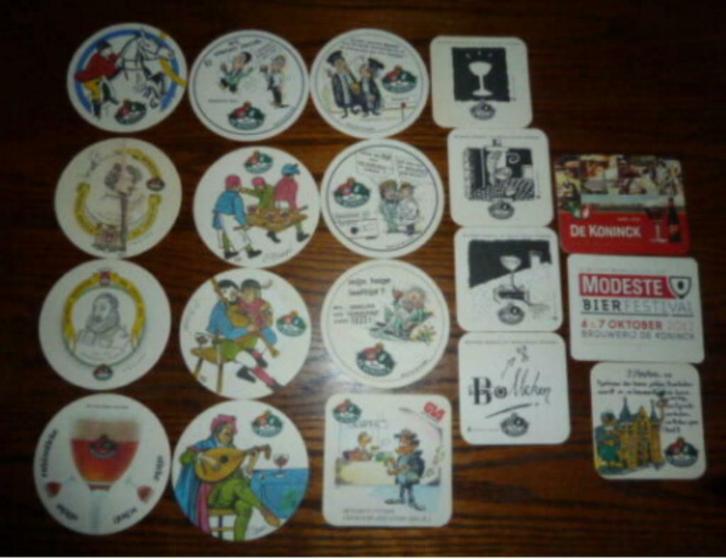 19 verschillende bier viltjes DE KONINCK Antwerpen, Verzamelen, Biermerken, Gebruikt, Viltje(s), De Koninck, Ophalen of Verzenden