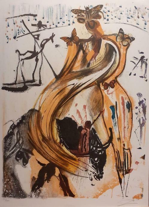 "Torero et papillon" - Salvador Dali., Antiquités & Art, Art | Lithographies & Sérigraphies, Enlèvement ou Envoi