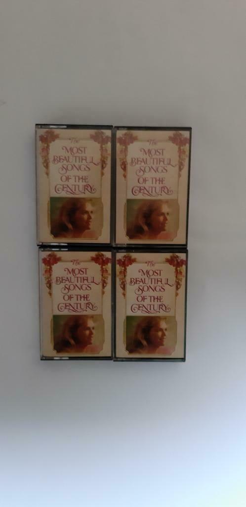 4 muziekcassettes 'The most Beautifull  Songs of the Century, Cd's en Dvd's, Cassettebandjes, Voorbespeeld, Verzamelalbums, 2 t/m 25 bandjes