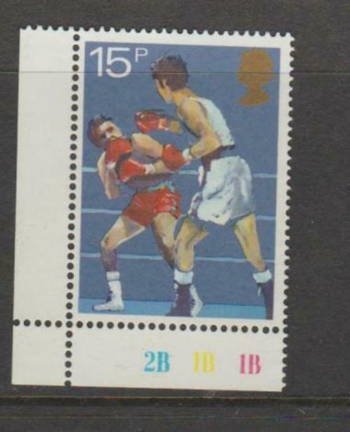 Grande Bretagne 1980 Panneau d'angle Sport Boxen**, Timbres & Monnaies, Timbres | Timbres thématiques, Non oblitéré, Sport, Envoi