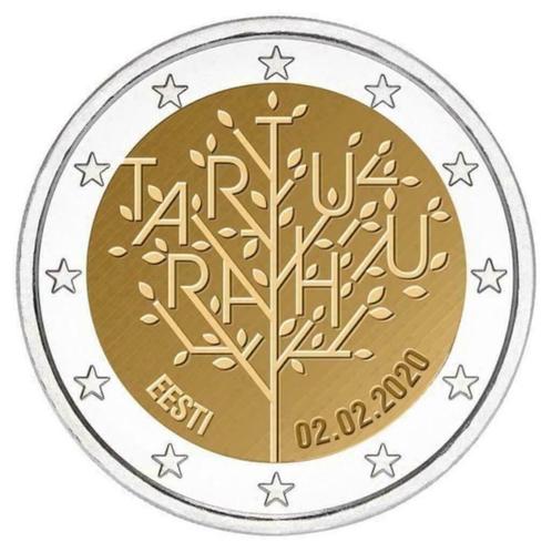 2 euro Estland 2020 'Vredesverdrag Tartu', Postzegels en Munten, Munten | Europa | Euromunten, 2 euro, Estland, Ophalen of Verzenden