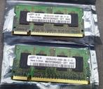 2x1G PC2 DDR2 SODIMM (laptop) memory, Computers en Software, RAM geheugen, Ophalen of Verzenden, Laptop, DDR2, Zo goed als nieuw