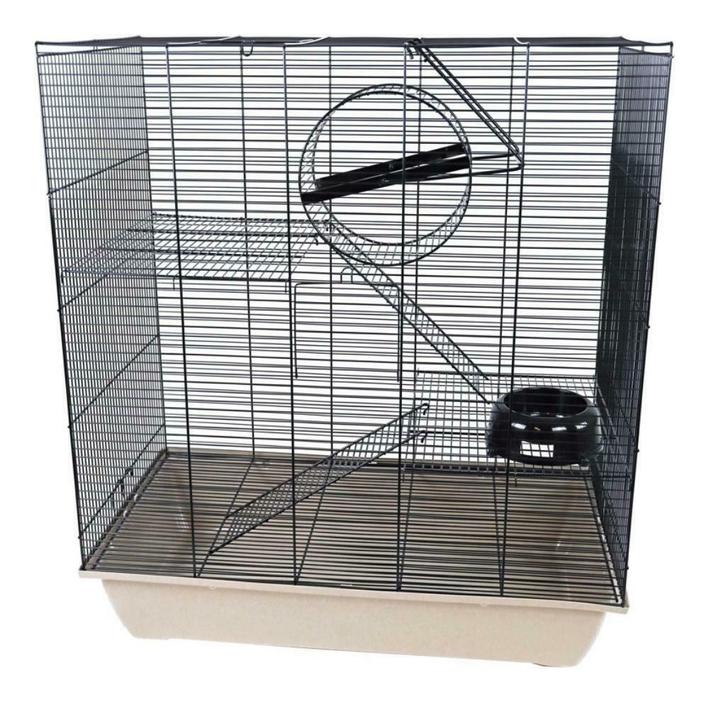 Rattenkooi Rat 70 Zwart-Beige, Dieren en Toebehoren, Knaagdieren en Konijnen | Hokken en Kooien, Nieuw, Kooi, 60 tot 90 cm, Minder dan 75 cm