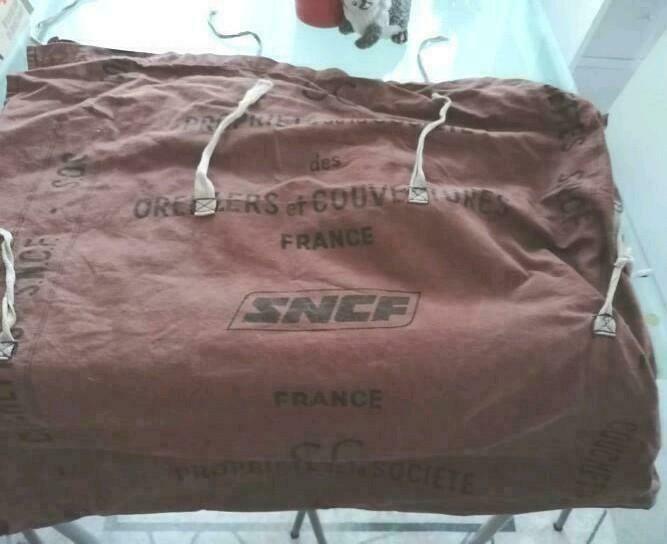 grand transporttas 50 cm X 55cmvoor vracht sncf Frankrijk, Antiek en Kunst, Antiek | Tapijten, Tafelkleden en Textiel, Ophalen