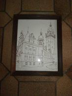 Dessin : partie gauche de l'hôtel de ville de St Gilles, Antiquités & Art, Enlèvement