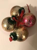 Set van 4 vintage kerstballen