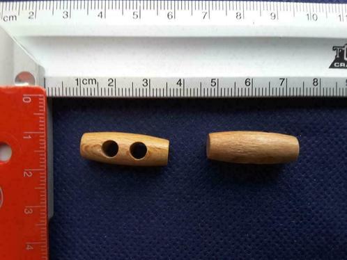 Set van 3 houten stokknopen 2 gaten 25 mm, Hobby en Vrije tijd, Naaien en Fournituren, Nieuw, Knoop of Knopen, Ophalen of Verzenden