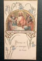 Tableau de dévotion VOIR LE PAIN DES ANGES - 1909, Envoi, Image pieuse
