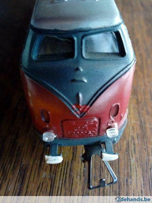 modeltrein-locomotief-rood model / lot 2, Hobby & Loisirs créatifs, Trains miniatures | Échelles Autre, Utilisé, Locomotive, Envoi