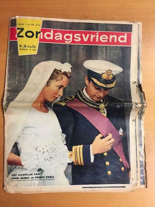 Speciale reportage, huwelijk Prins Albert en Prinses Paola, Verzamelen, Koningshuis en Royalty, Gebruikt, Tijdschrift of Boek