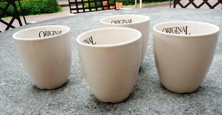 4 bekers IJSBOERKE "original 1935" + diepvriesdoosjes 200 ml, Verzamelen, Glas en Drinkglazen, Nieuw, Overige typen, Ophalen of Verzenden