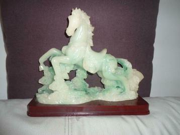 Magnifique Cheval cabré Résine comme neuf 23 CM., Collections, Enlèvement ou Envoi