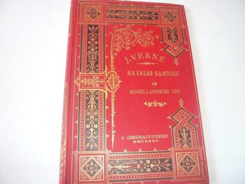 Vieux livre J. Verne "middelansche zee"  belle couverture NL, Livres, Aventure & Action, Utilisé, Enlèvement