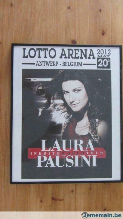 Poster Laura Pausini Concert du 20 mai 2012 Lotto Arena, Verzamelen, Posters, Gebruikt, Ophalen