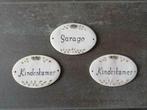 3stuks sierlijke naambordjes, Nieuw