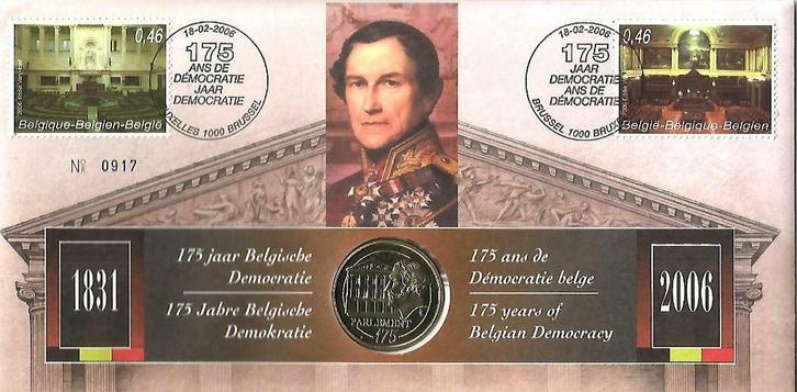 België 2006 - Numisletter OBP 3491 175 jaar Democratie, Postzegels en Munten, Postzegels | Europa | België, Postfris, Orginele gom