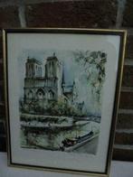 COLOR LITHO / ART PRINT Marius GIRARD Paris Notre Dame, Enlèvement