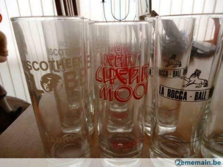 RECHERCHE verres de discothèques, Verzamelen, Glas en Drinkglazen, Gebruikt, Overige typen, Verzenden