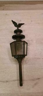 Grote Antieke Koperen Koetslamp met Adelaar uit 1920, Antiek en Kunst, Ophalen of Verzenden