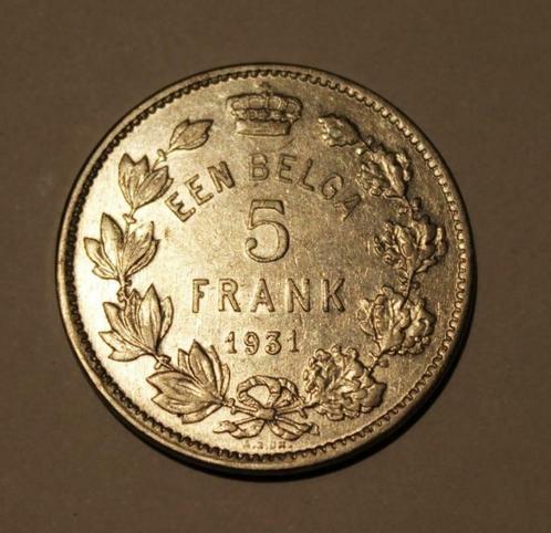2 x 5 francs Belgique a belga 1931, Timbres & Monnaies, Monnaies | Belgique, Série, Autre, Enlèvement ou Envoi