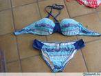 Moontibe blauw/turquoise bikini maat 14D/DD, Kleding | Dames, Gedragen, Bikini, Ophalen of Verzenden, Overige kleuren