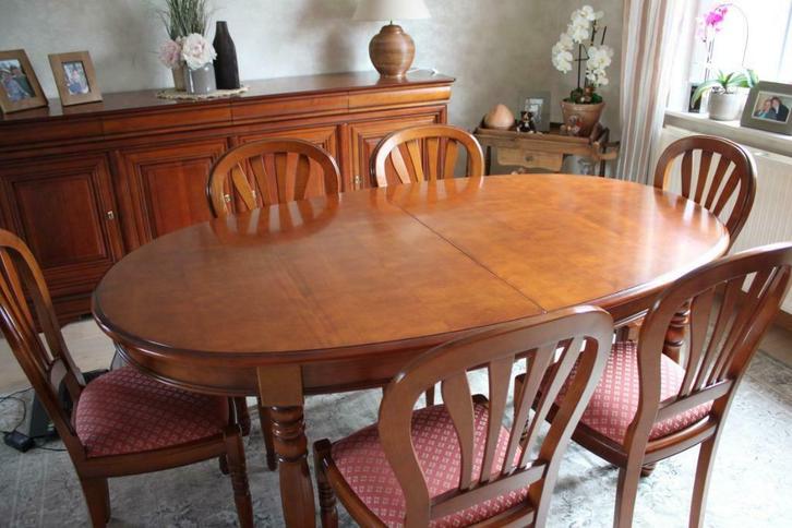 Salle à manger complète  en mérisier, Huis en Inrichting, Kasten | Dressoirs, Gebruikt, 200 cm of meer, Met lade(s), Met deur(en)