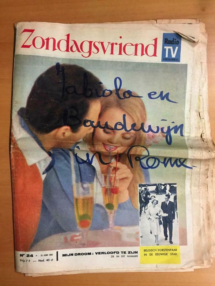 Publication de divers articles sur K.Boudewijn & Fabiola, vo, Collections, Maisons royales & Noblesse, Utilisé, Magazine ou livre